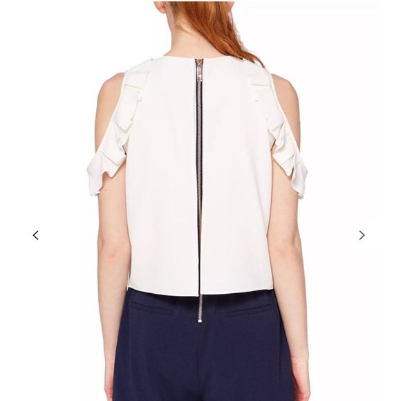 NWOT Ted Baker Cold Shoulder Jumpsuit,
Navy/White Size US 8 - Picture 5 of 16